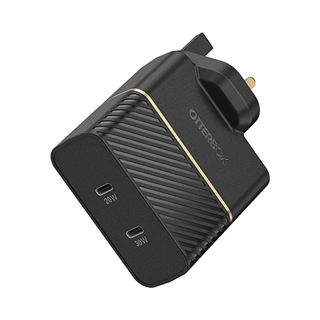[78-52714-OP] OtterBox UK Wall Charger 50W - 1X USB-C 30W + 1X USB-C 20W USB-PD (Online Packaging)