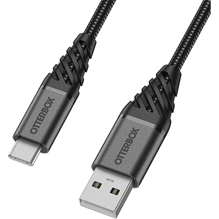 [78-52664-OP] Otterbox USB-C to USB-A Cable - Premium 1 Meter (Online Packaging) (Black)
