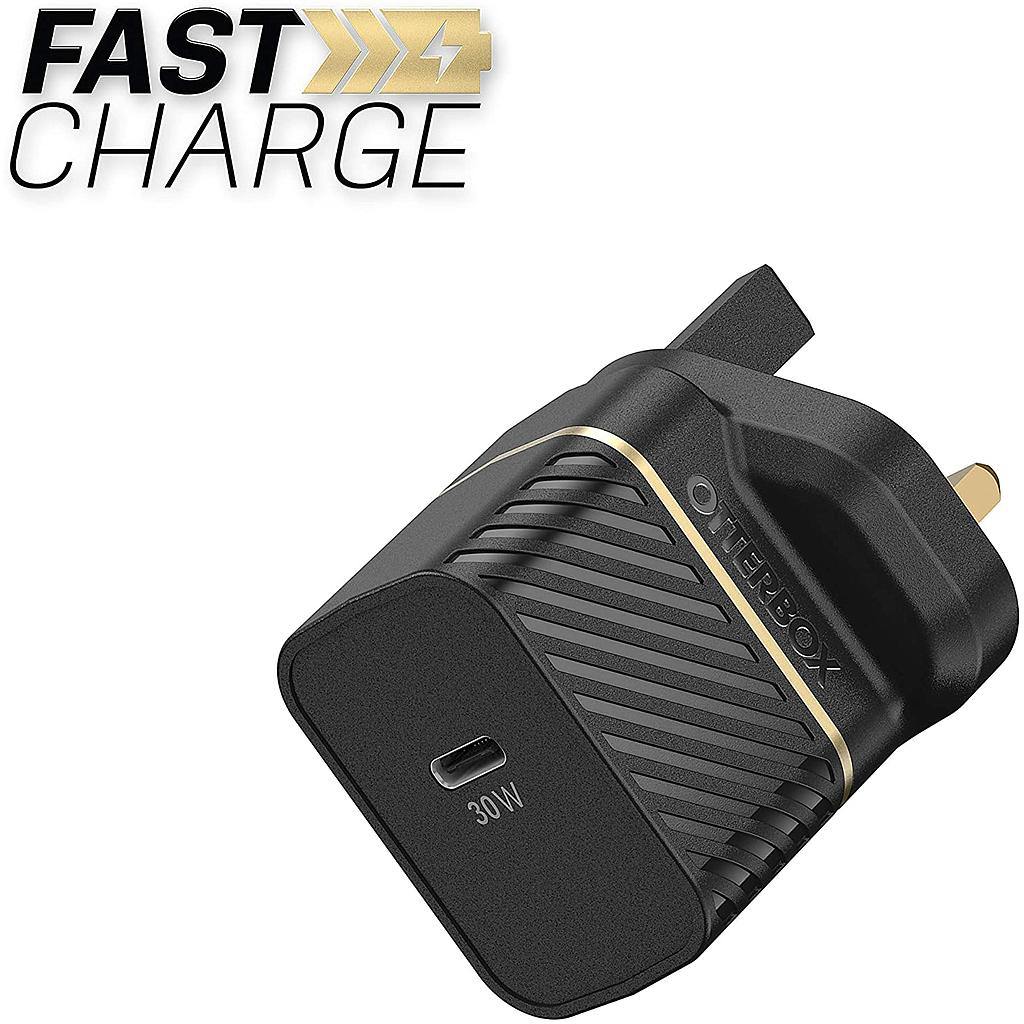 [78-80486-OP] OtterBox UK Wall Charger 30W GaN - 1X USB-C 30W USB-PD - (Online Packaging) (black)