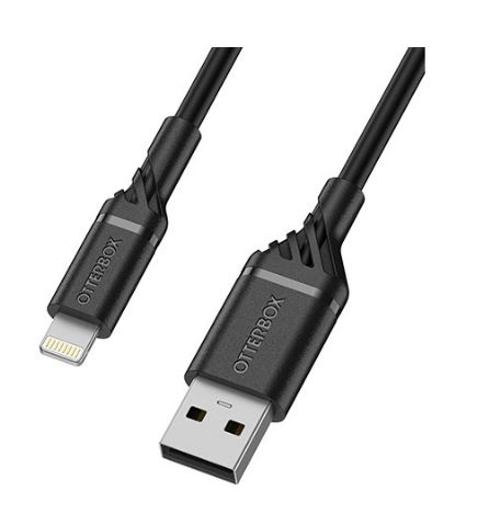 [78-52525-OP] OtterBox Lightning to USB-A Cable – Standard 1 Meter - (Online Packaging) (Matte Black)