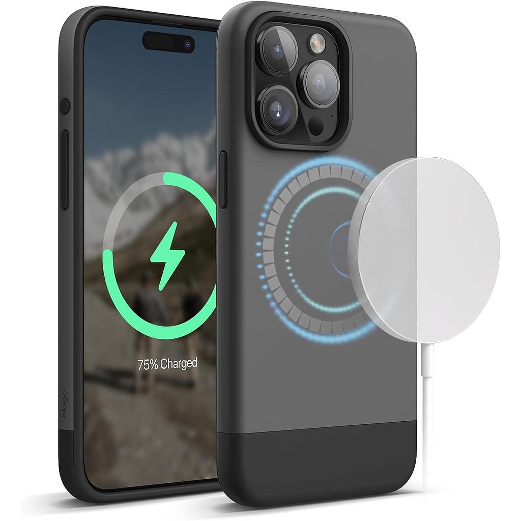 [ES15MSGL67PRO-DGYBK] Elago iPhone 15 Pro Max Magsafe Glide Case (Dark Gray / Black)