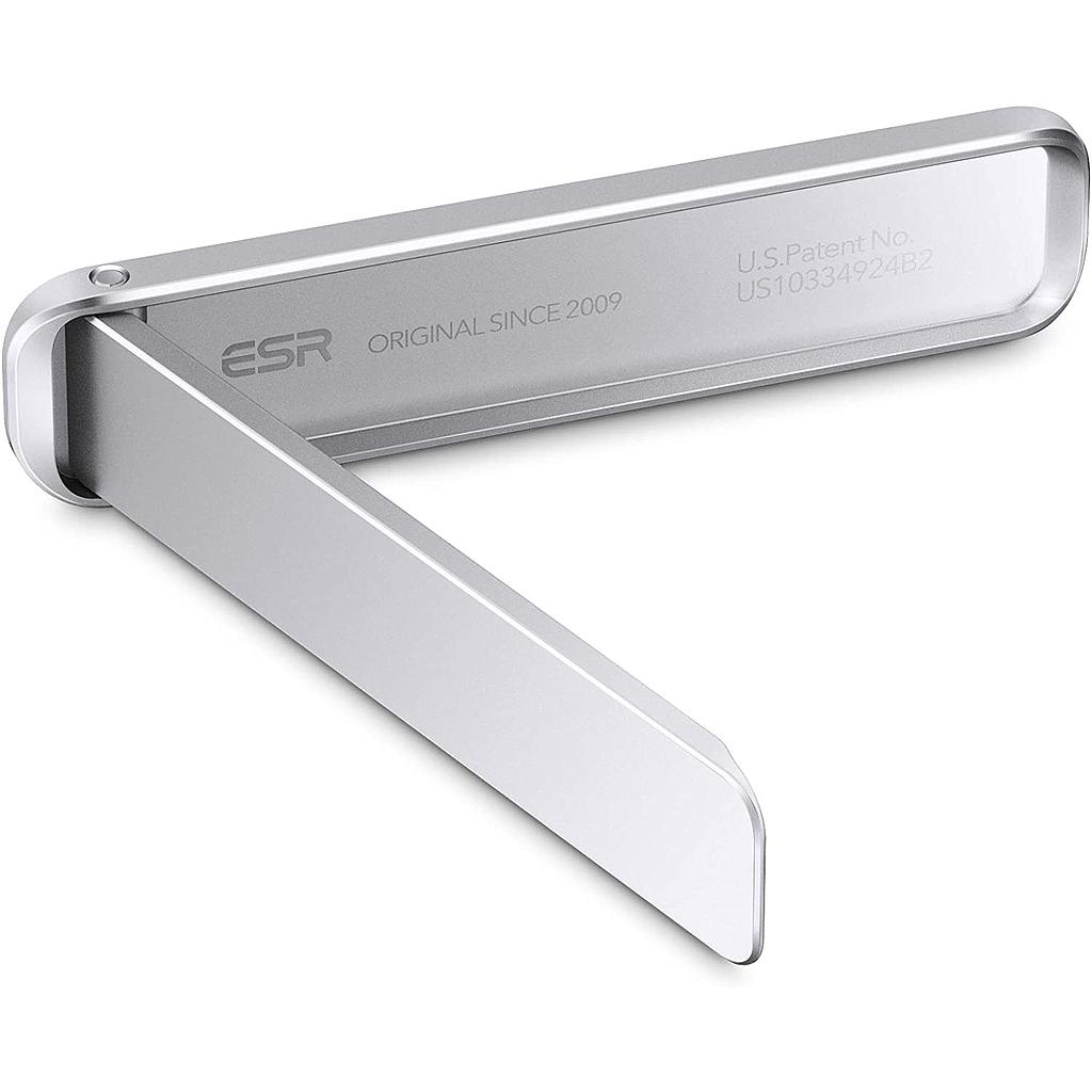 [2K6010101] ESR Boost Phone Kickstand, Vertical and Horizontal Stand, Adjustable Angle [Aluminium oy] (Silver)