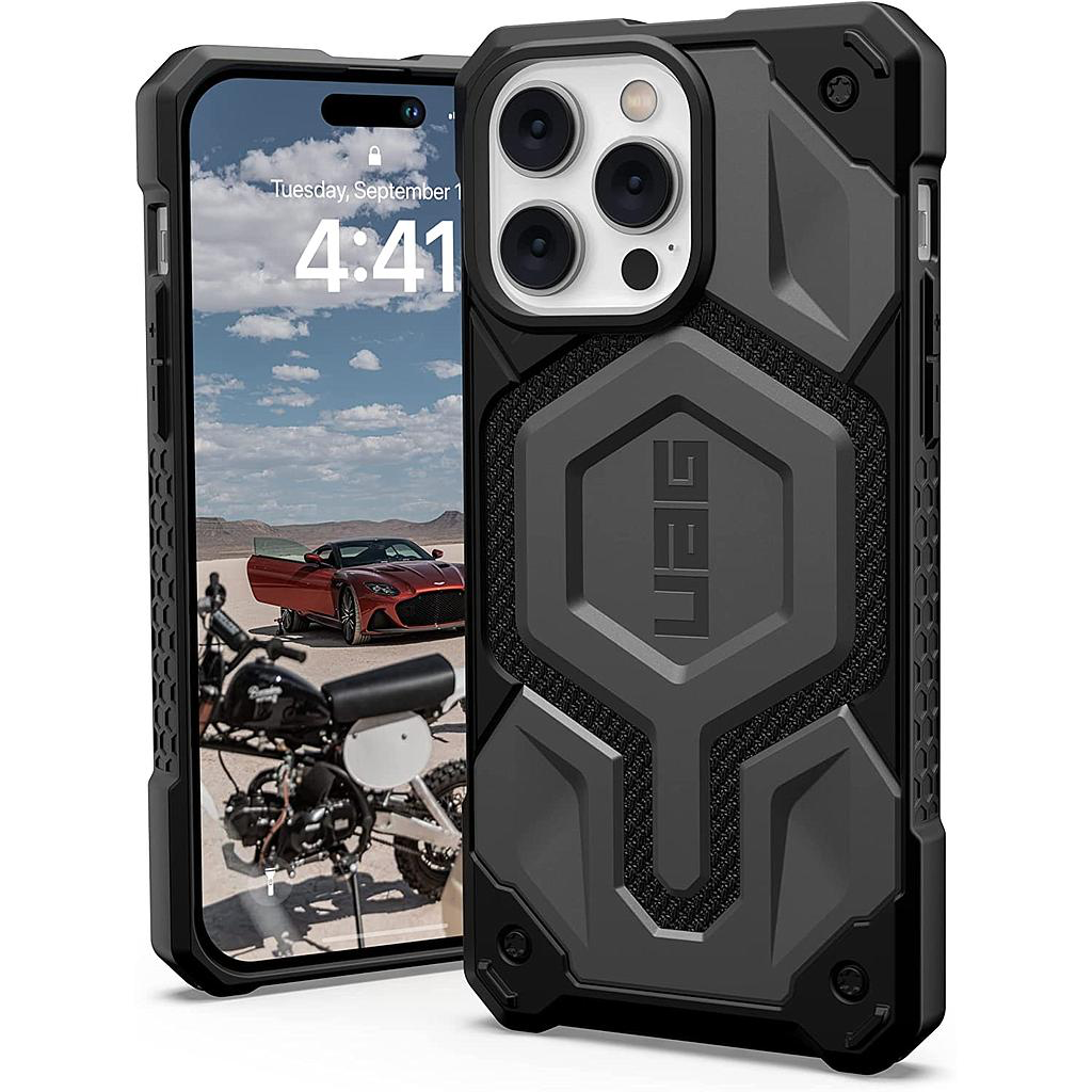[114031113933] UAG iPhone 14 Pro Max MagSafe Monarch Pro Kevlar Case (Kevlar Silver)