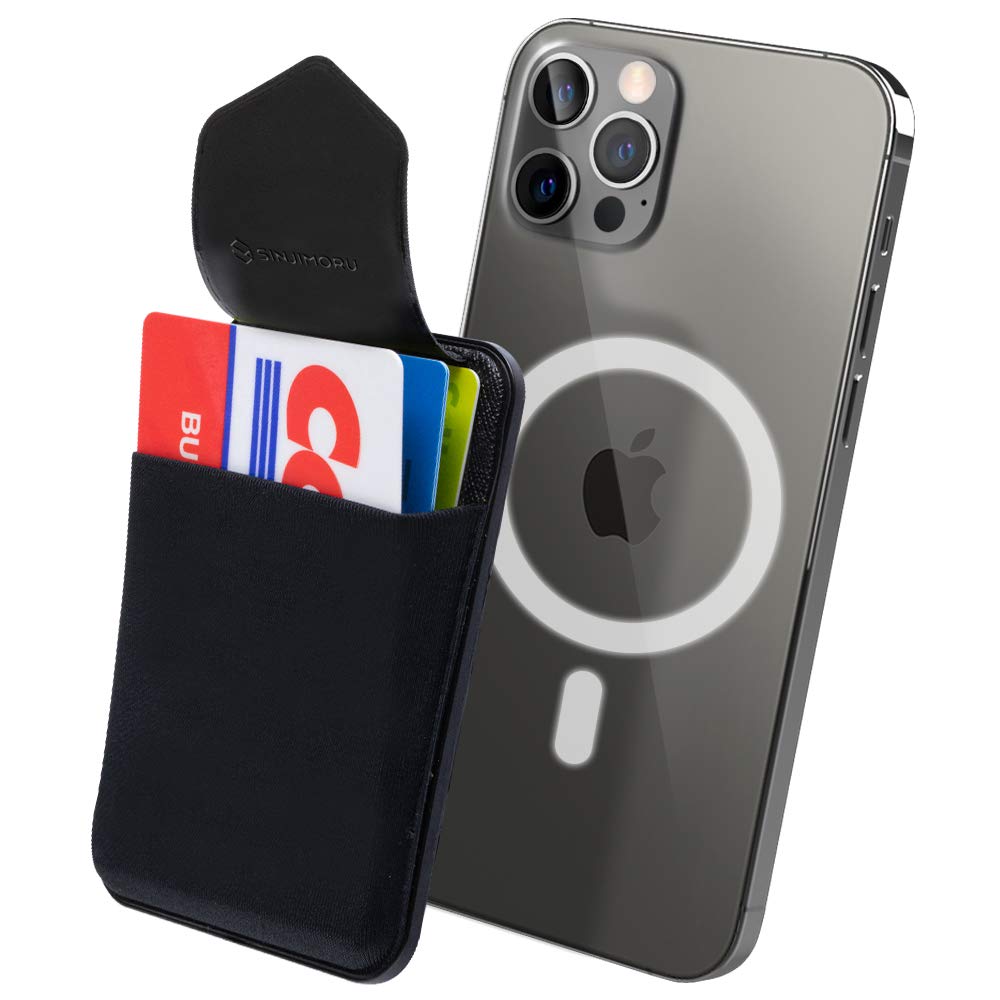[SMA-SPCH-FLAP-BK-US] Sinjimoru M-Flap Magnetic Wallet for Apple MagSafe (Black)