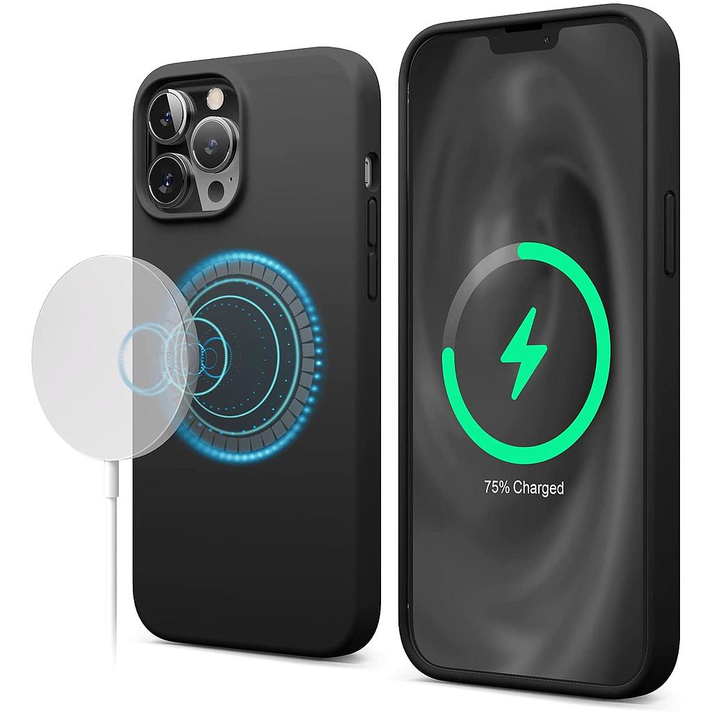 [ES13MSSC67-BK] Elago iPhone 13 Pro Max  / iPhone 12 Pro Max MagSafe Soft Silicone Case (Black)