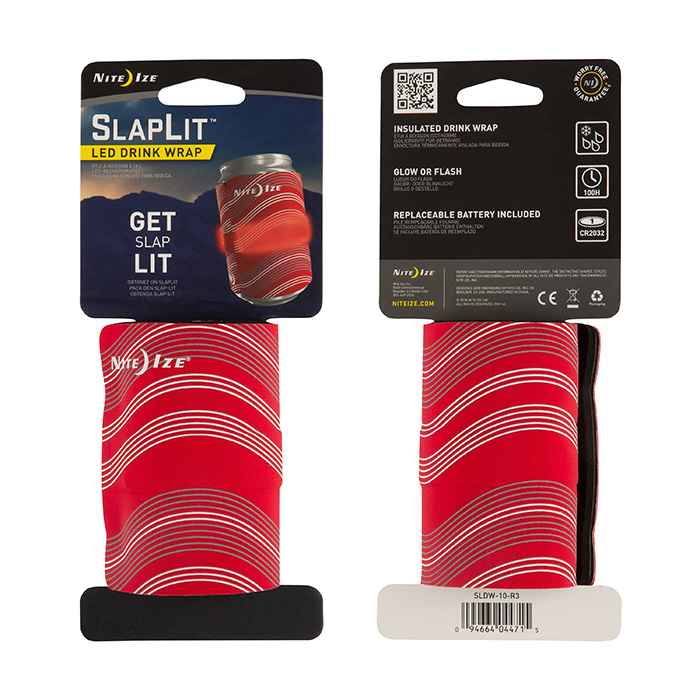 [SLDW-10-R3] NiteIze SlapLit™ LED Drink Wrap (Red)