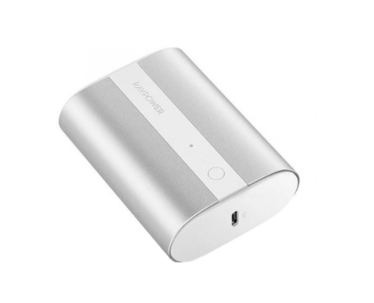 [65-02000-505] RAVPower RP-PB197 10000mAh PD+QC 2-Port 18W Power Bank (Silver)