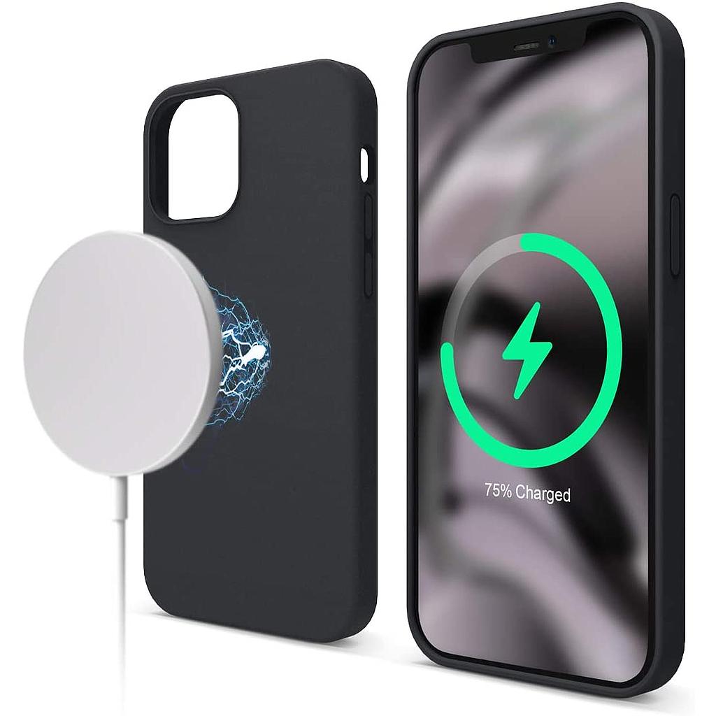 [ES12MSSC61-BK] Elago iPhone 12 / 12 Pro  MagSafe Soft Silicone Case (Black)