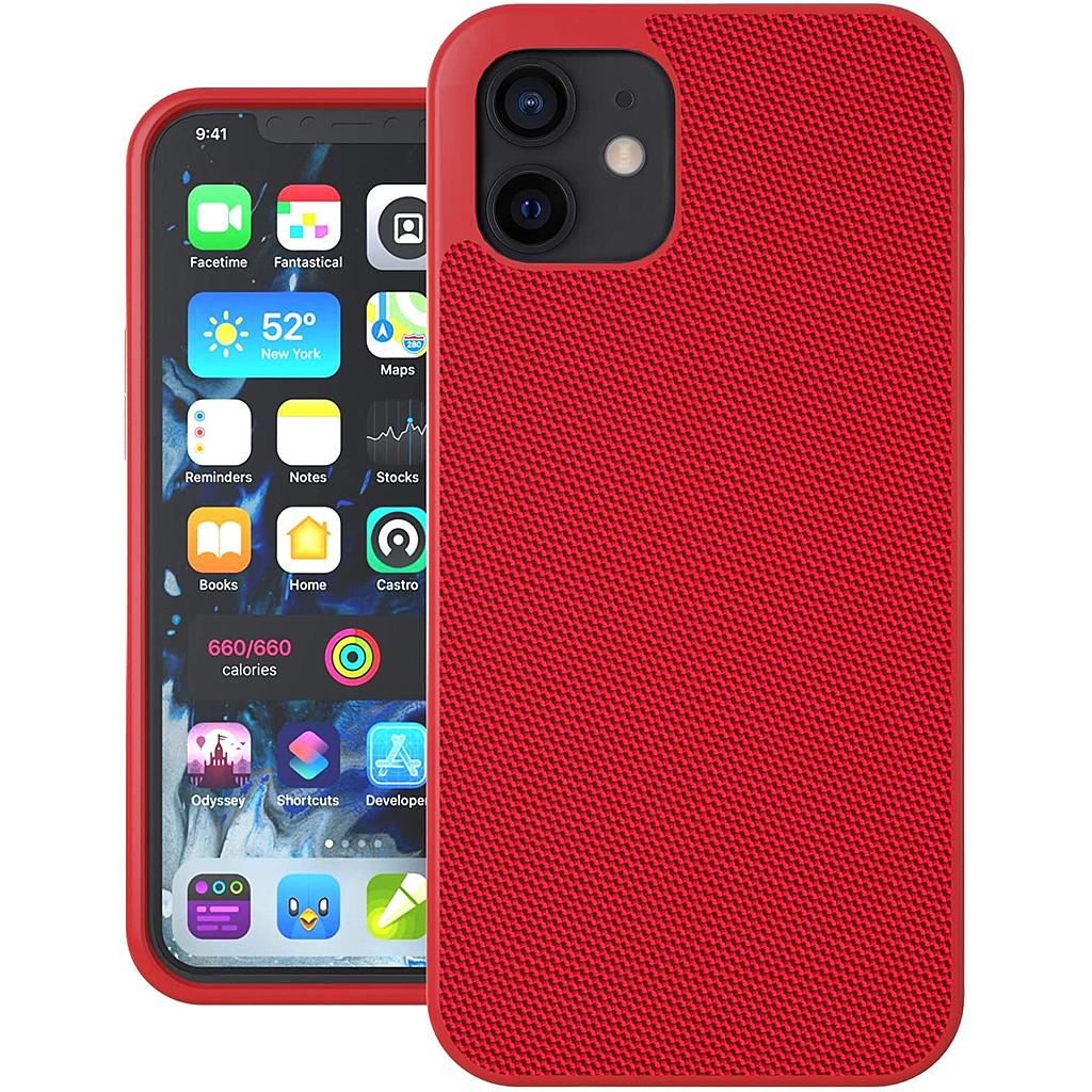 [AP-20S-MT-B02] Evutec iPhone 12 mini Ballistic Nylon Case with AFIX+ Mount (Red)