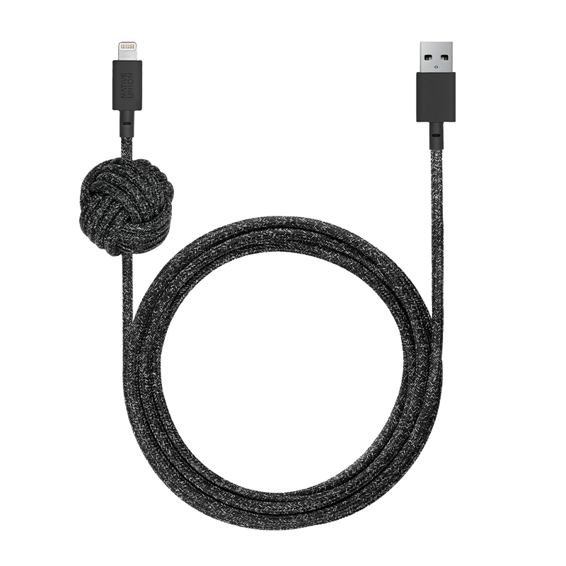 [NCABLE-L-CS-BLK-NP] Native Union Night Cable - USB A to Lightning - 3M (Cosmos Black)