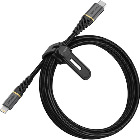[78-52655] OtterBox Lightning to USB-C Fast Charge Cable - Premium 2 Meter (Black)