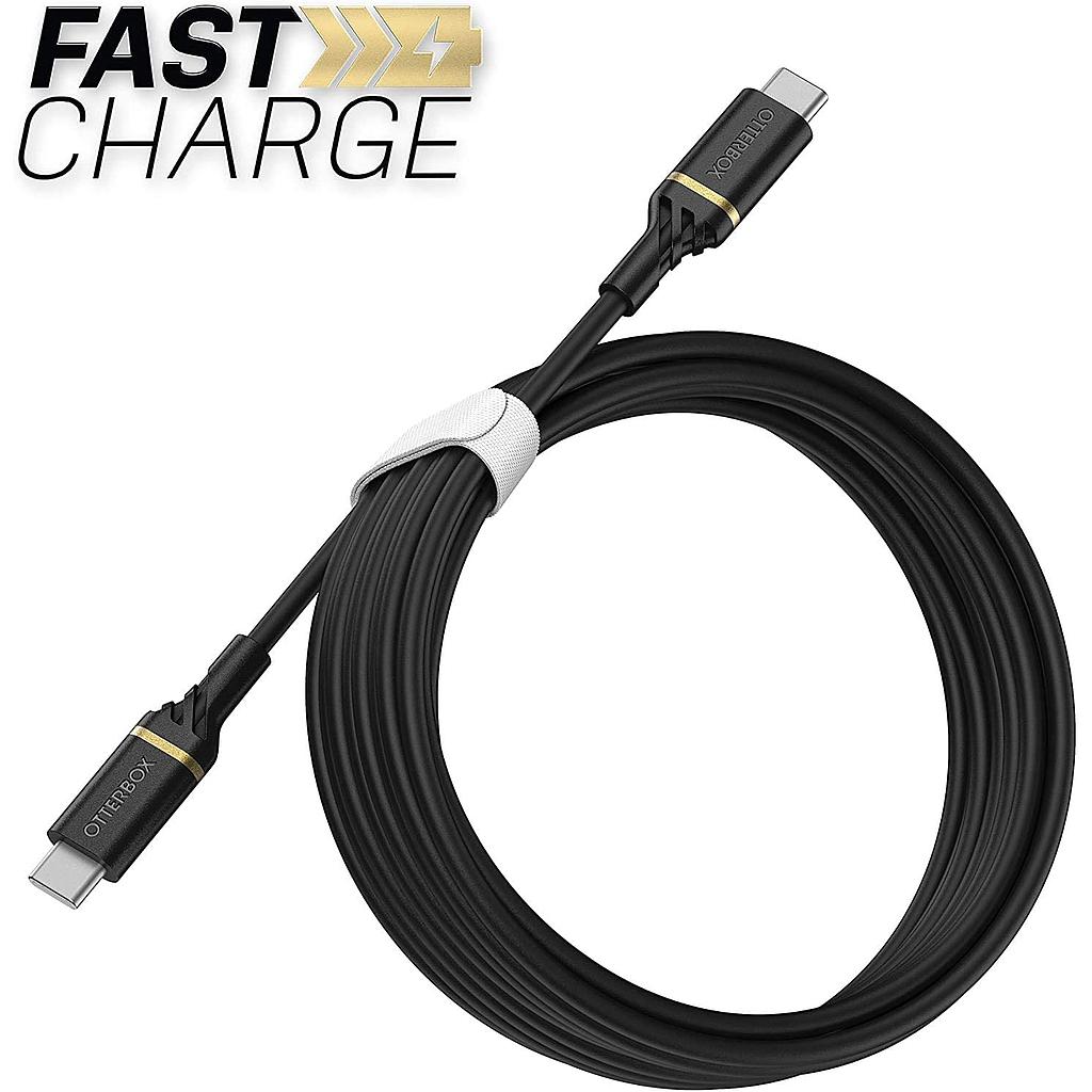 [78-52671] OtterBox USB-C to USB-C Fast Charge Cable - Standard 3 Meter (Black)