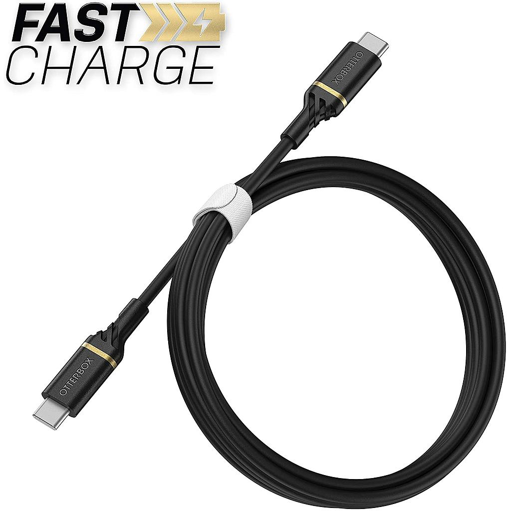 [78-52670] OtterBox USB-C to USB-C Fast Charge Cable - Standard 2 Meter (Black)