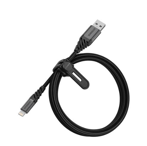 [78-52643] Otterbox Lightning to USB-A Cable - Premium 1 Meter (Black)